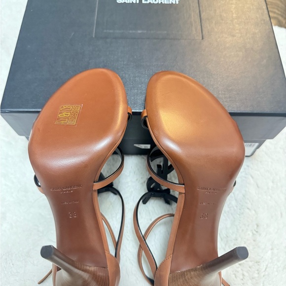Saint Laurent Brown Strappy Heels - Picture 2 of 3